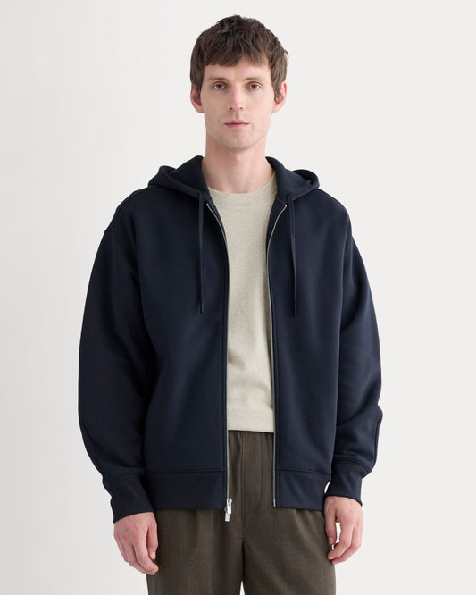 Luxe Fleece Full-Zip Hoodie | Deep Navy