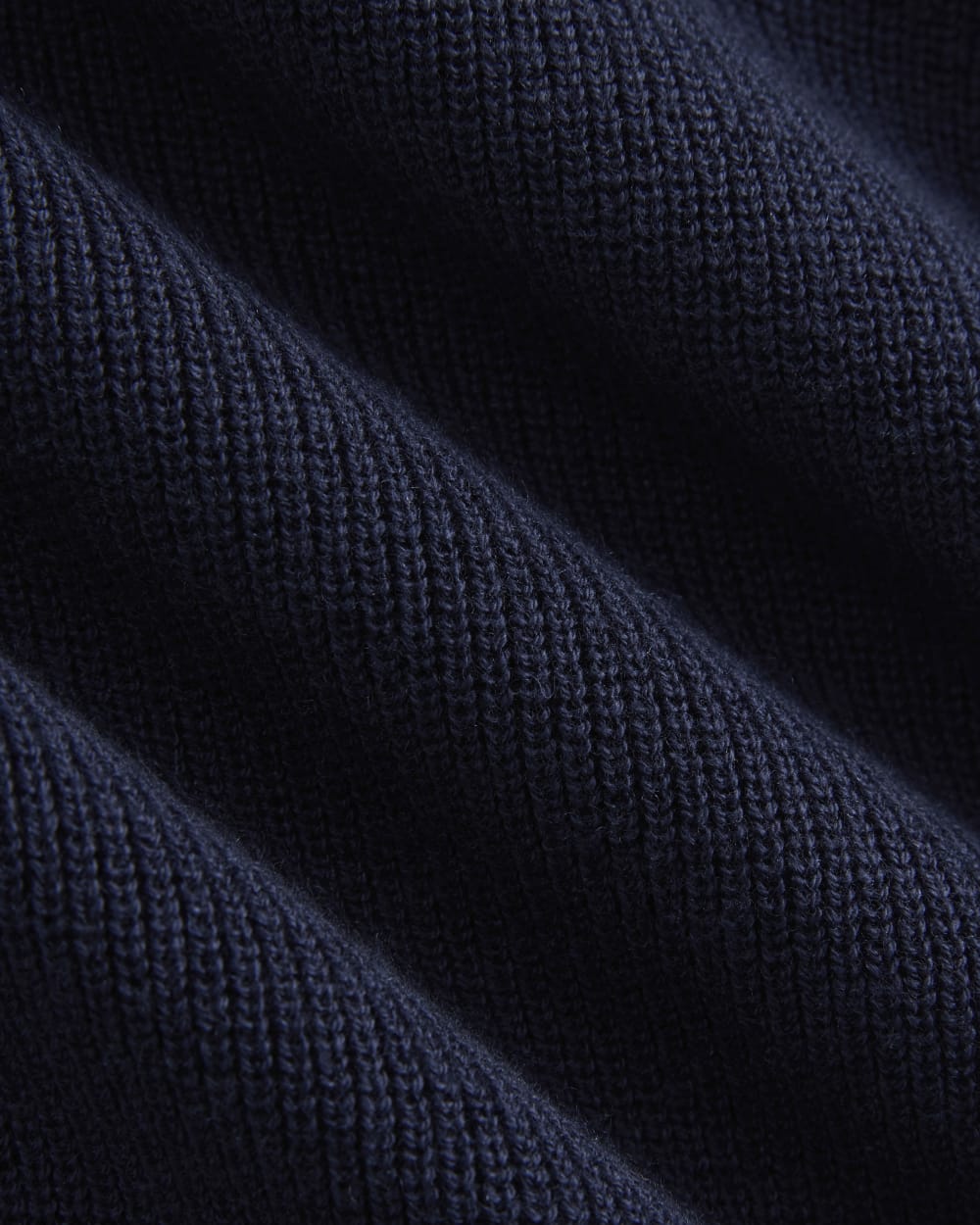 Relaxed V-Neck Midi Sweater Dress in Cotton Merino | Navy