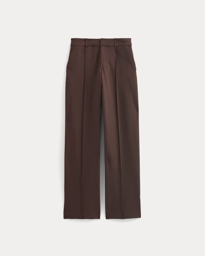 Ponte Wide-Leg Trouser | Dark Chocolate
