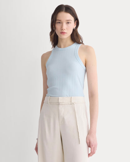 Racerback Tank in Pointelle | Skywriting