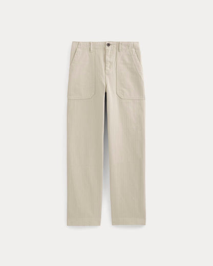 Relaxed Herringbone Fatigue Pants | Peyote