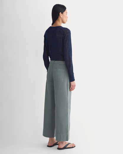 Seamed Wide-Leg Pant | Agave Green