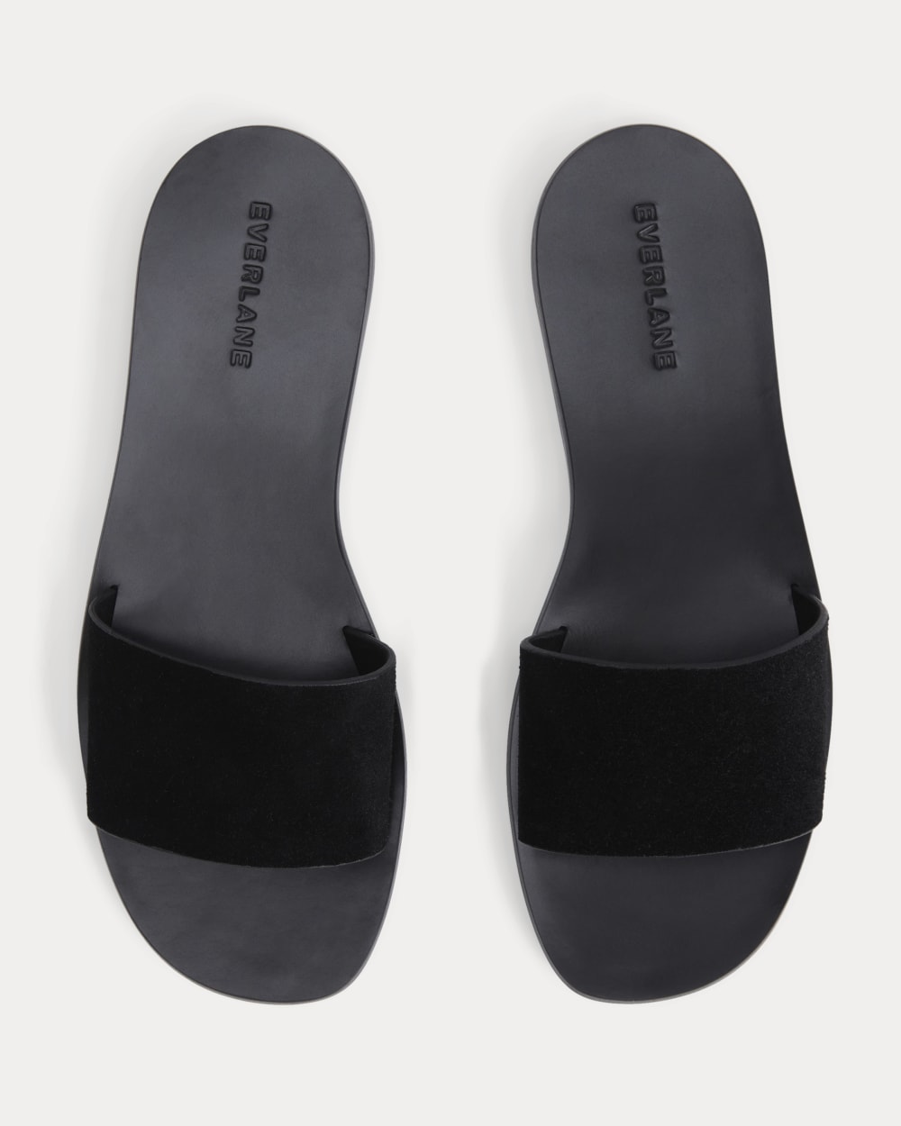Suede Slide Sandal | Black Suede