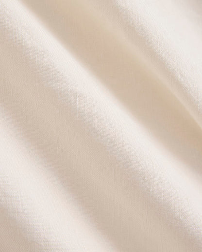 Mini Shift Dress in Stretch Linen | Bone