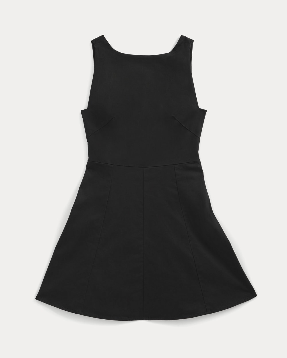 Seamed Open-Back Mini Dress | Black