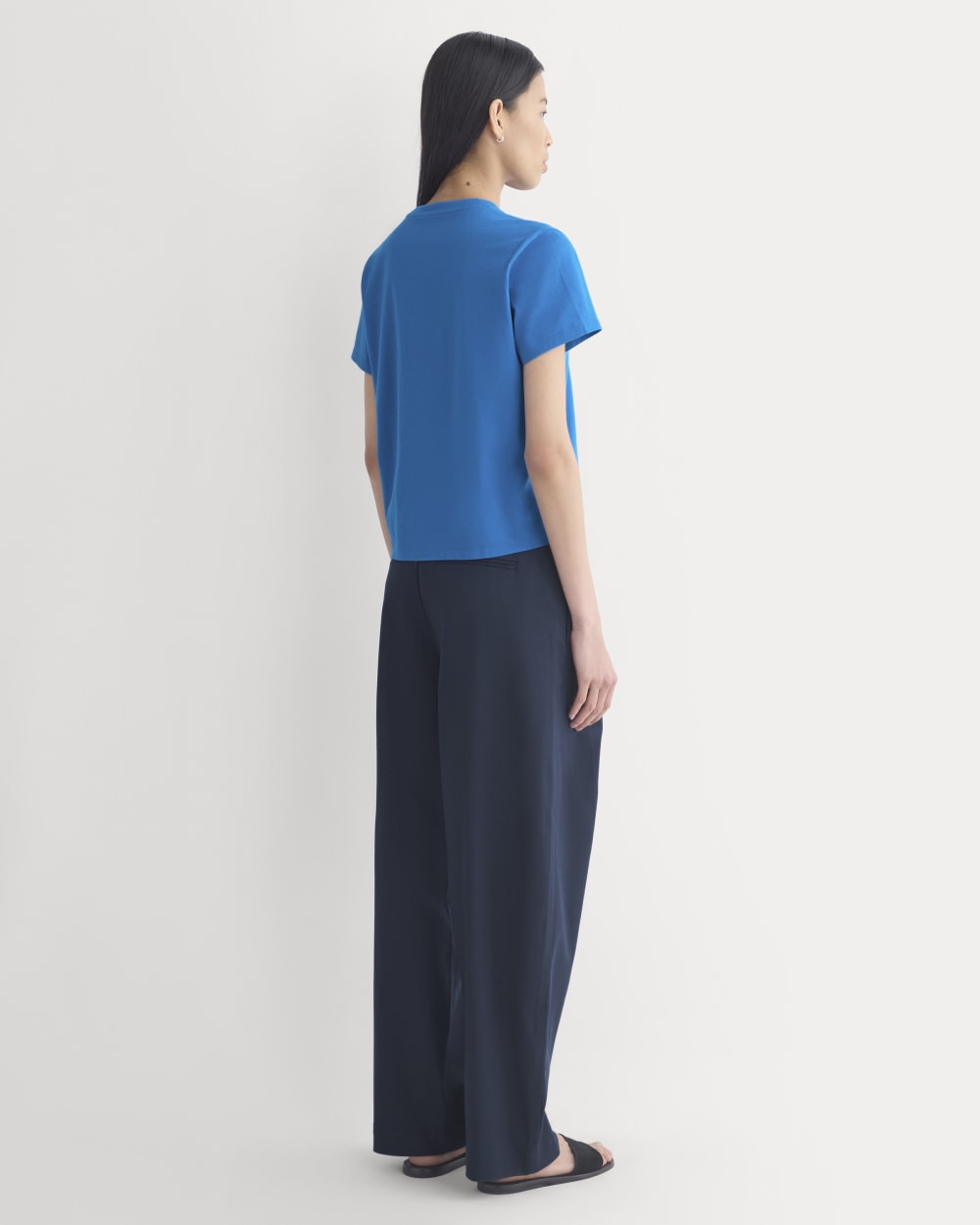 The Box-Cut Tee in Essential Cotton | Imperial Blue | No Pocket