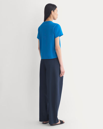 The Box-Cut Tee in Essential Cotton | Imperial Blue | No Pocket