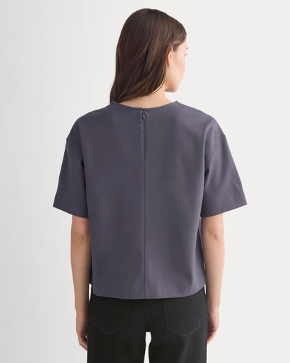 Ponte Oversized Tee | Graphite