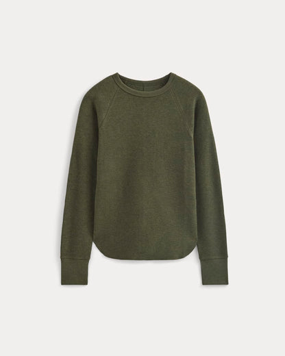 Slim-Fit Crew in Cozy Waffle | Heather Beech