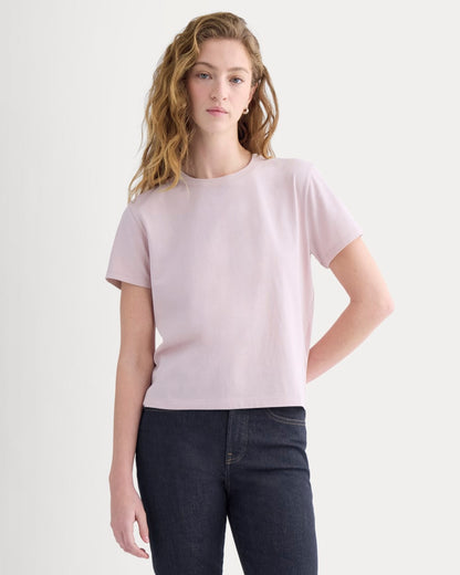 The Box-Cut Tee in Essential Cotton | Burnished Lilac | No Pocket