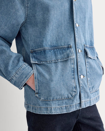Denim Shacket | Vintage Mid Indigo