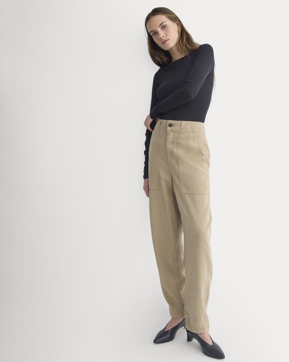 Patch Pocket Ballon Pant in Buttersoft | Chinchilla