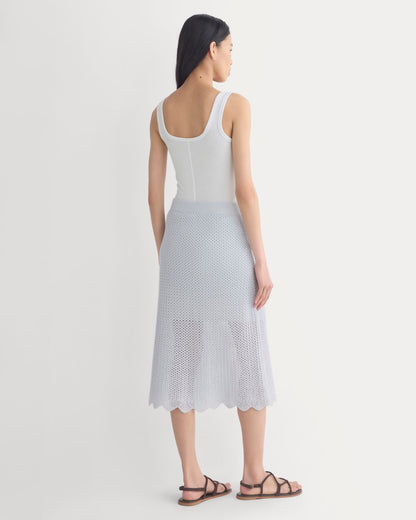 Lace-Knit Midi Skirt | Skywriting