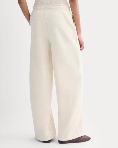 Luxe Fleece Wide-Leg Sweatpant | Heathered Oat