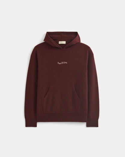 Everlane x Peace & Quiet Cashmere Hoodie | Wine
