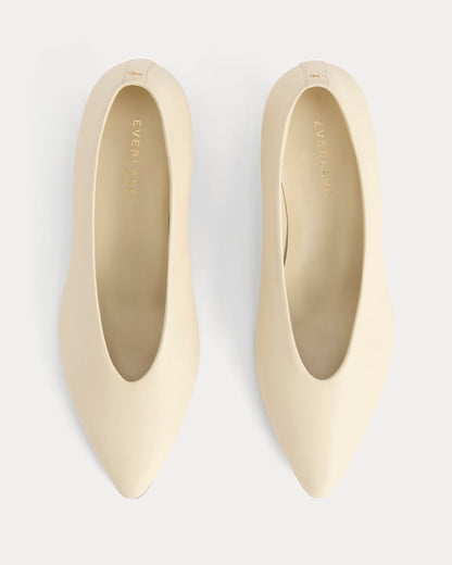 Made in Italy Almond-Toe Pump | Crema