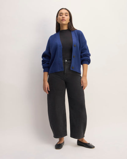 The Boxy Cardigan in Everyday Cotton | Bellwether Blue