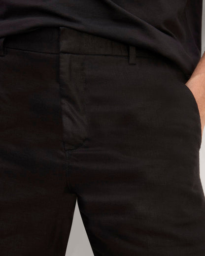 The 7" Linen Trouser Short | Black