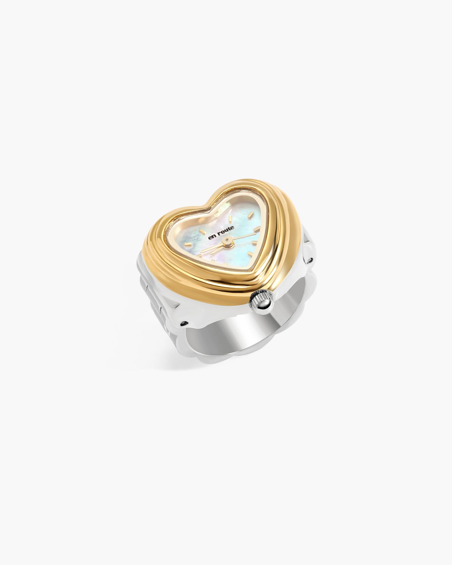 City Heart Two-Tone Watch Ring