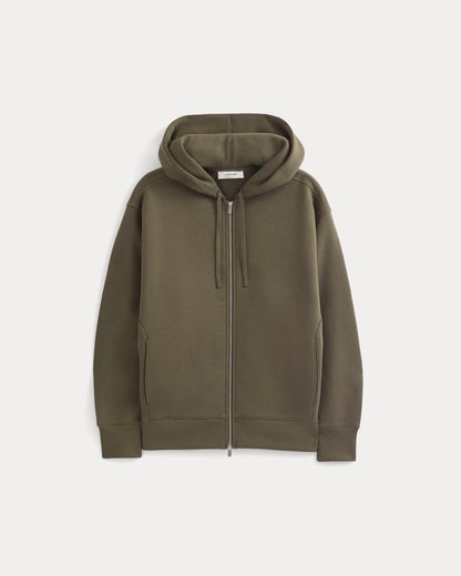 Luxe Fleece Full-Zip Hoodie | Olive Night
