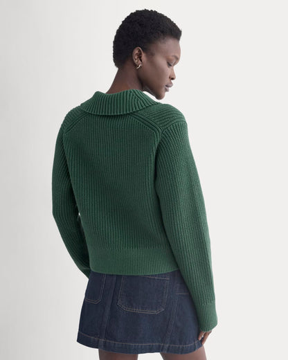 Shrunken Cardigan in Everyday Cotton | Hunter Green
