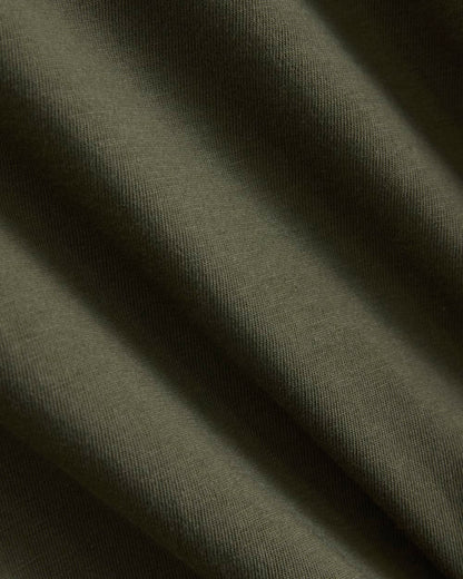 The Box-Cut Tee in Essential Cotton | Olive Night | No Pocket