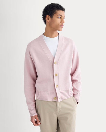 Cropped Cardigan in Everyday Cotton | Burnished Lilac