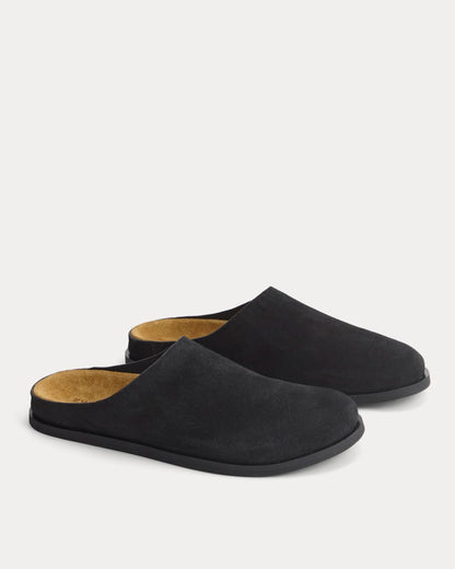 Suede Clog | Black Suede