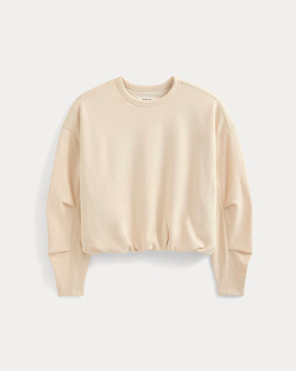 Lightweight Terry Bubble Sweatshirt | Parchment