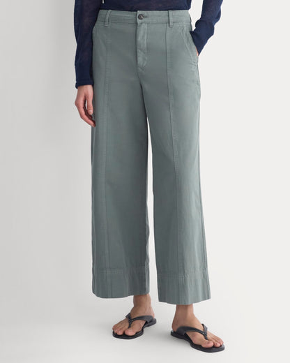 Seamed Wide-Leg Pant | Agave Green
