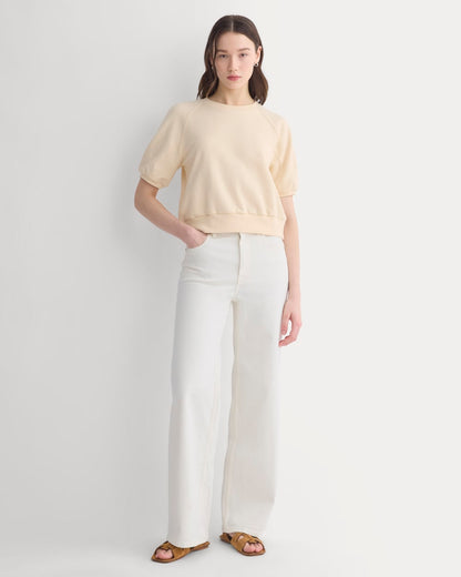 Lightweight Terry Blouson Short-Sleeve Crew | Parchment