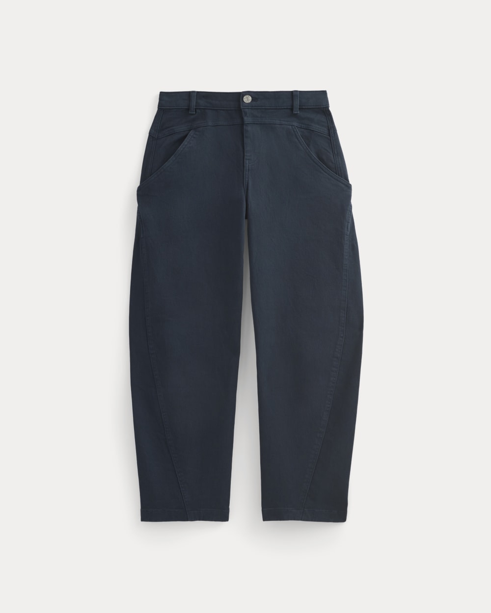 Double-Stitch Barrel Pant | Navy