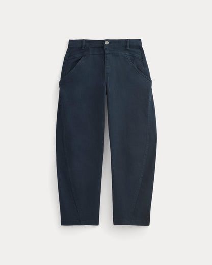 Double-Stitch Barrel Pant | Navy