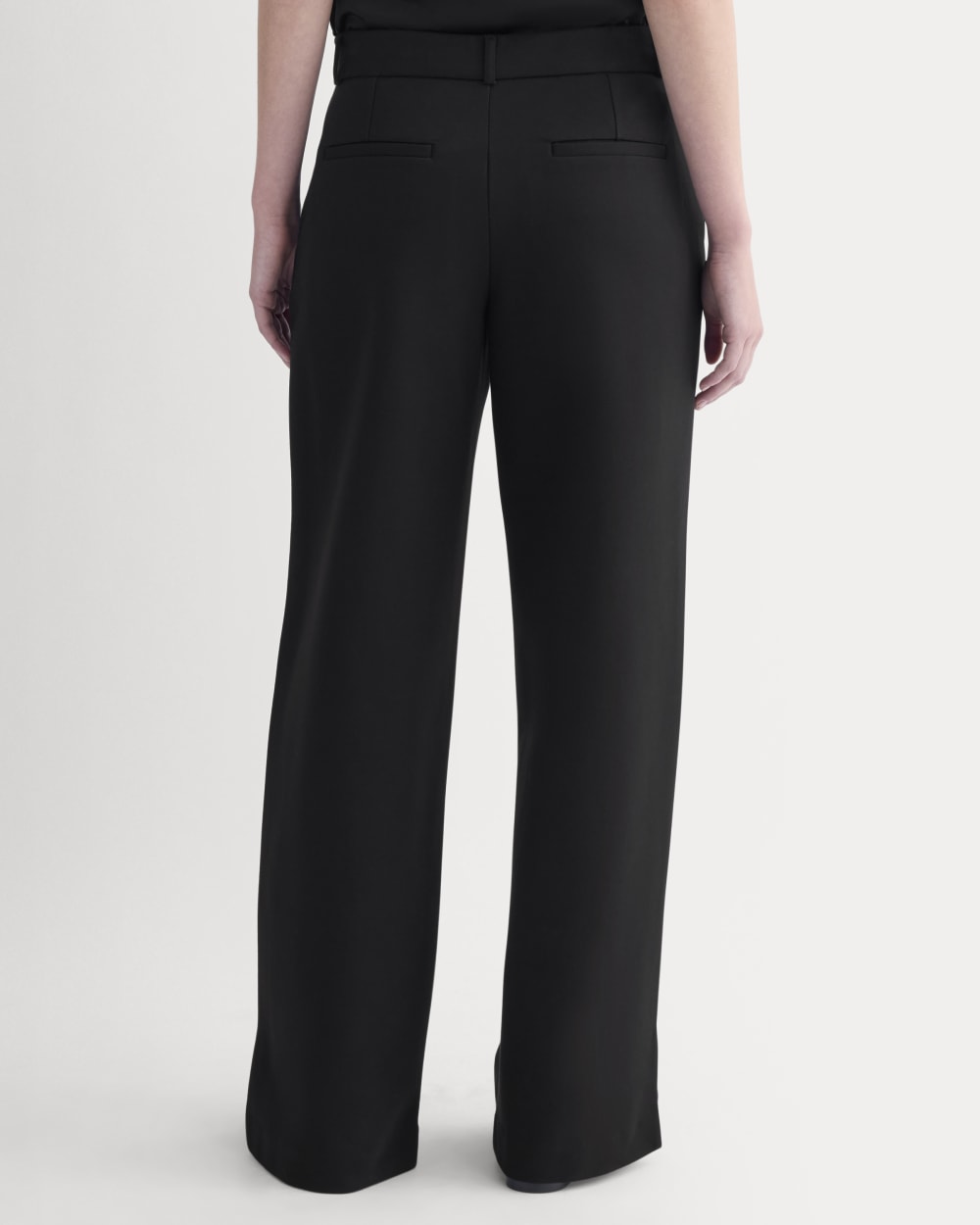 Ponte Wide-Leg Trouser | Black