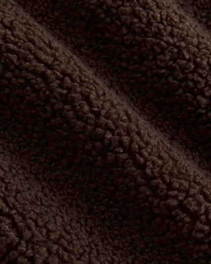 Reversible Teddy Half-Zip Pullover | Coffee Bean