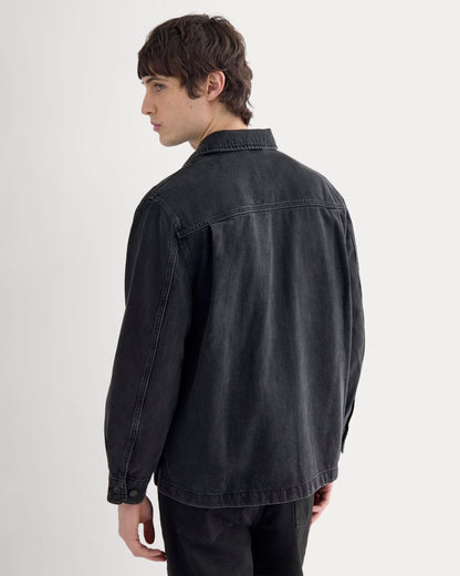 Denim Shacket | Washed Black