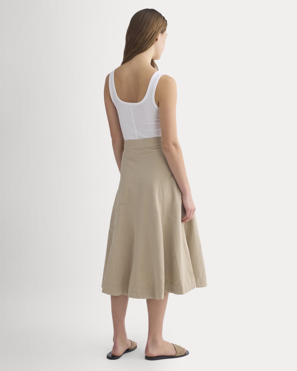 Seamed Midi Skirt | Trench Coat Khaki