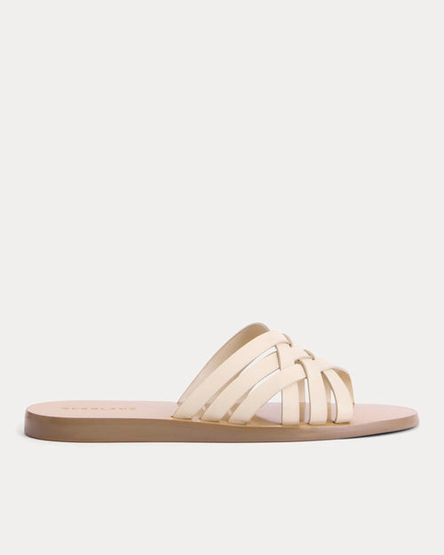 Leather Triple Crisscross Sandal | Canvas