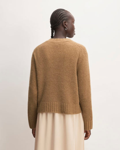 The Alpaca Cropped Crewneck Sweater | Tiger's Eye