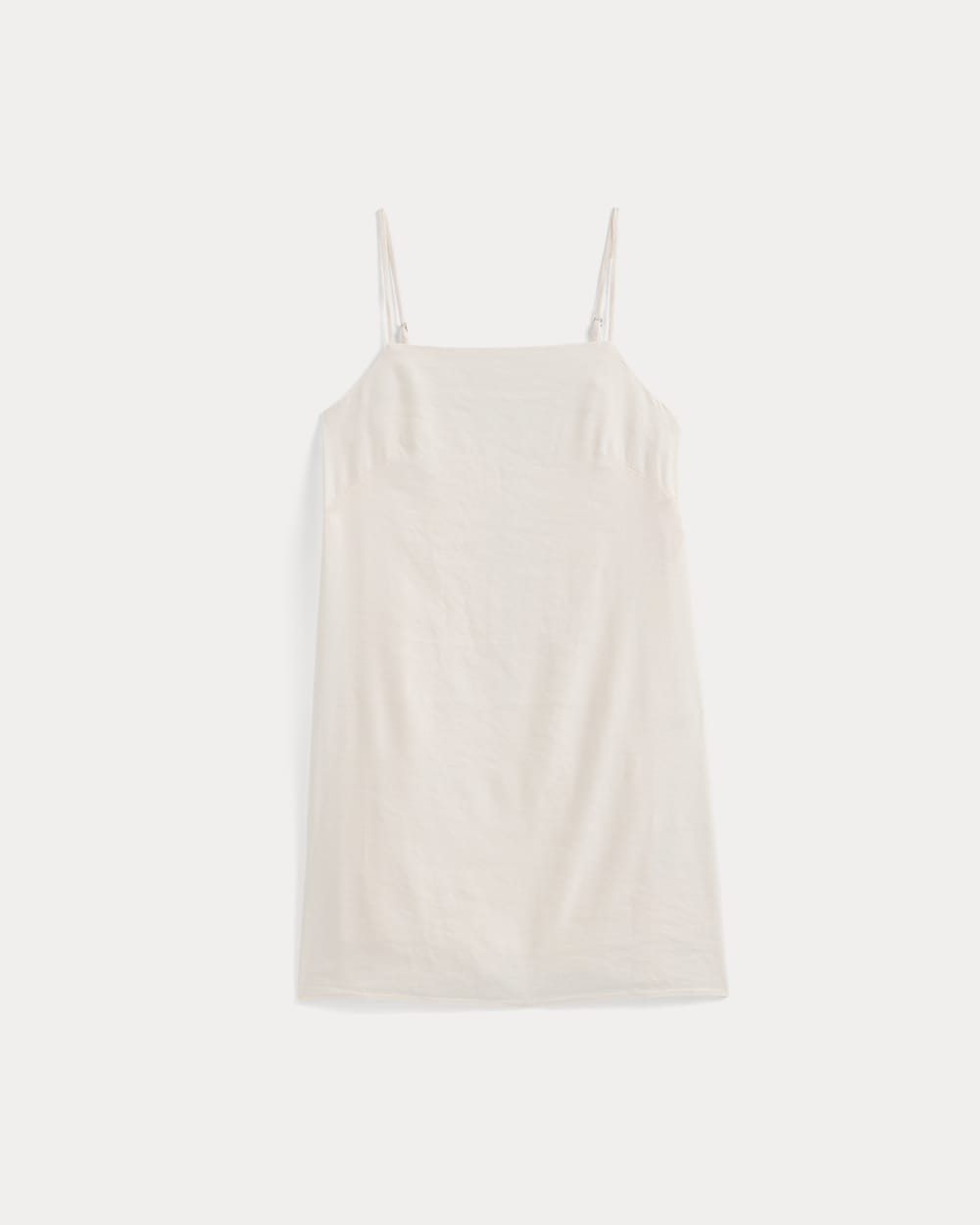 Mini Shift Dress in Stretch Linen | Bone
