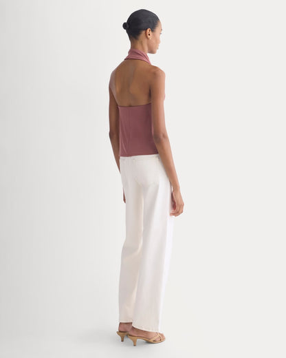 Halter Cowlneck Top in Butterknit | Washed Henna