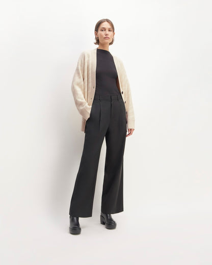 The Alpaca Tiger Jacquard Cardigan | Canvas / Snow