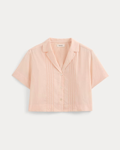 Cotton Gauze Resort Shirt | Pale Peach
