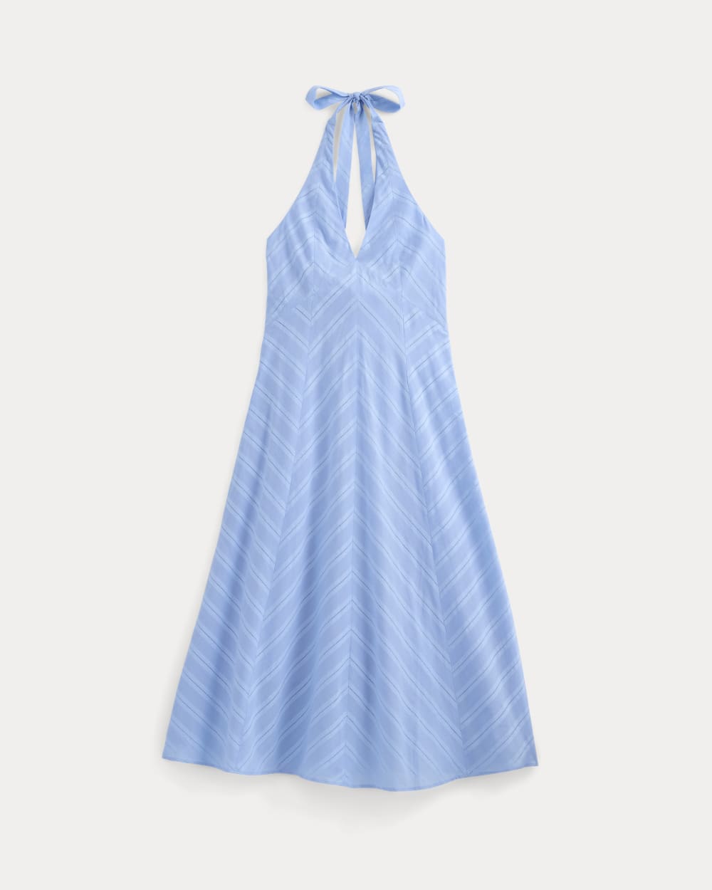 Textured Halter Midi Dress | Open Air Blue