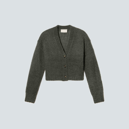 The Alpaca V-Neck Cropped Cardigan | Kambaba