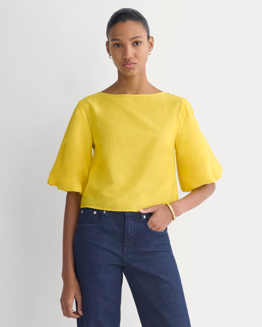 Bubble-Sleeve Top | Passion Fruit