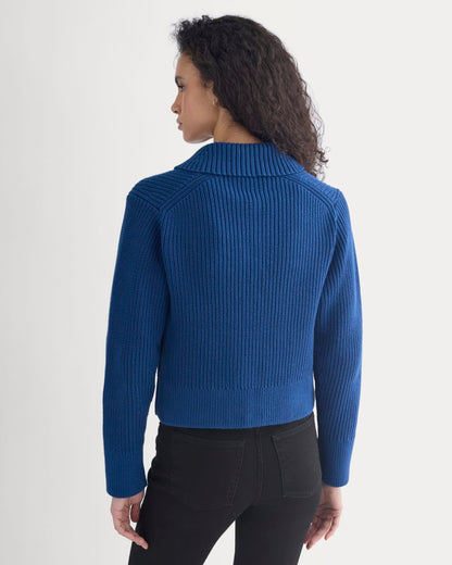 Shrunken Cardigan in Everyday Cotton | Estate Blue