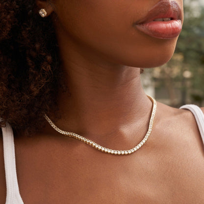 3mm Diamond Tennis Necklace