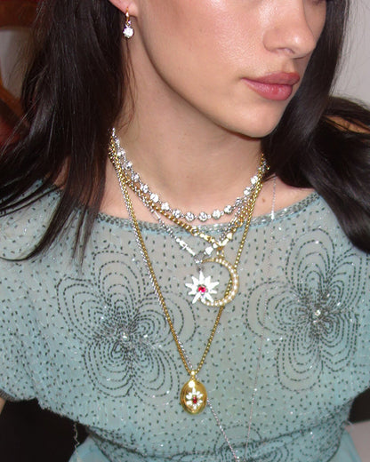 Rose Cut Riviere Necklace