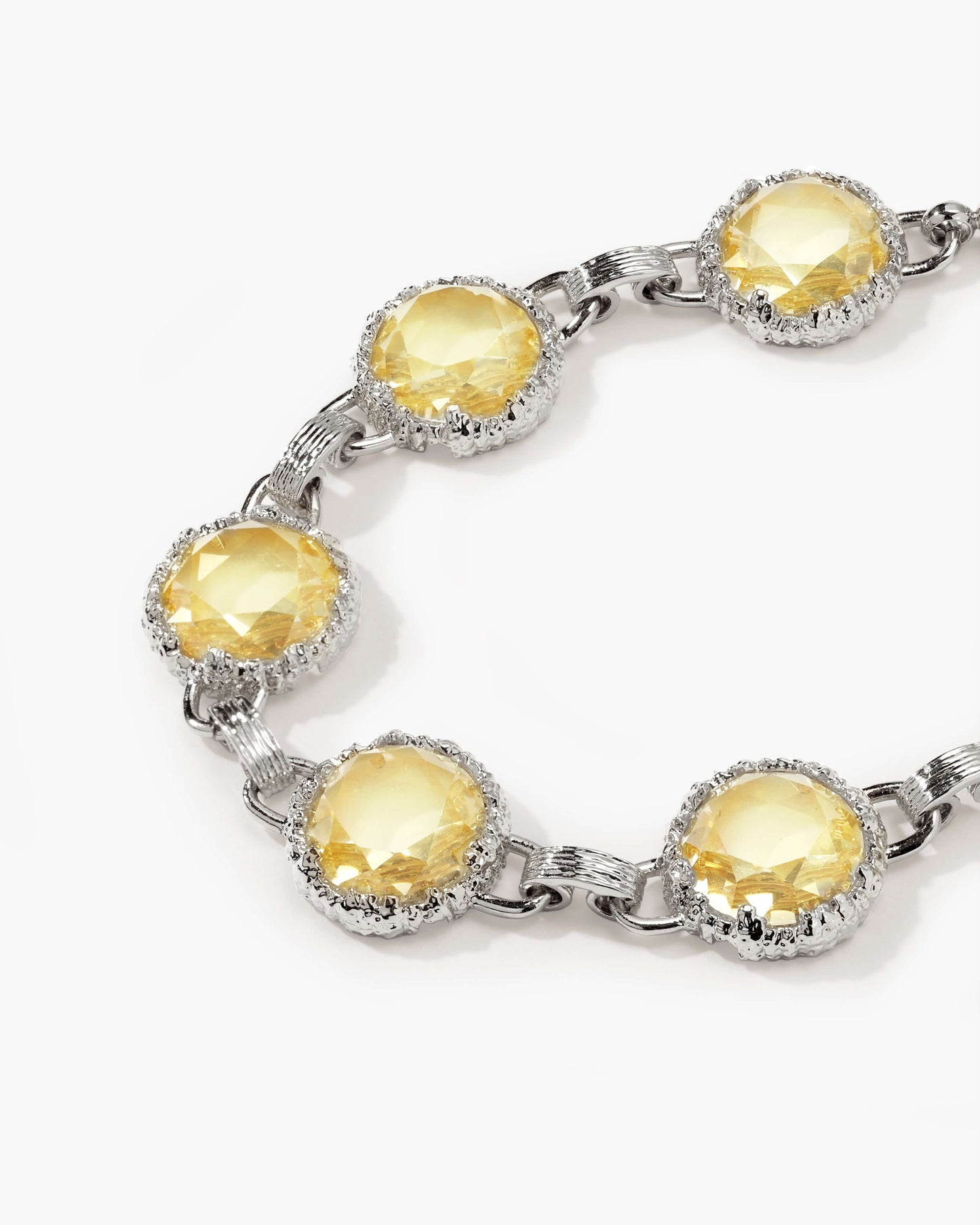 Honey Quartz Bracelet in Silver